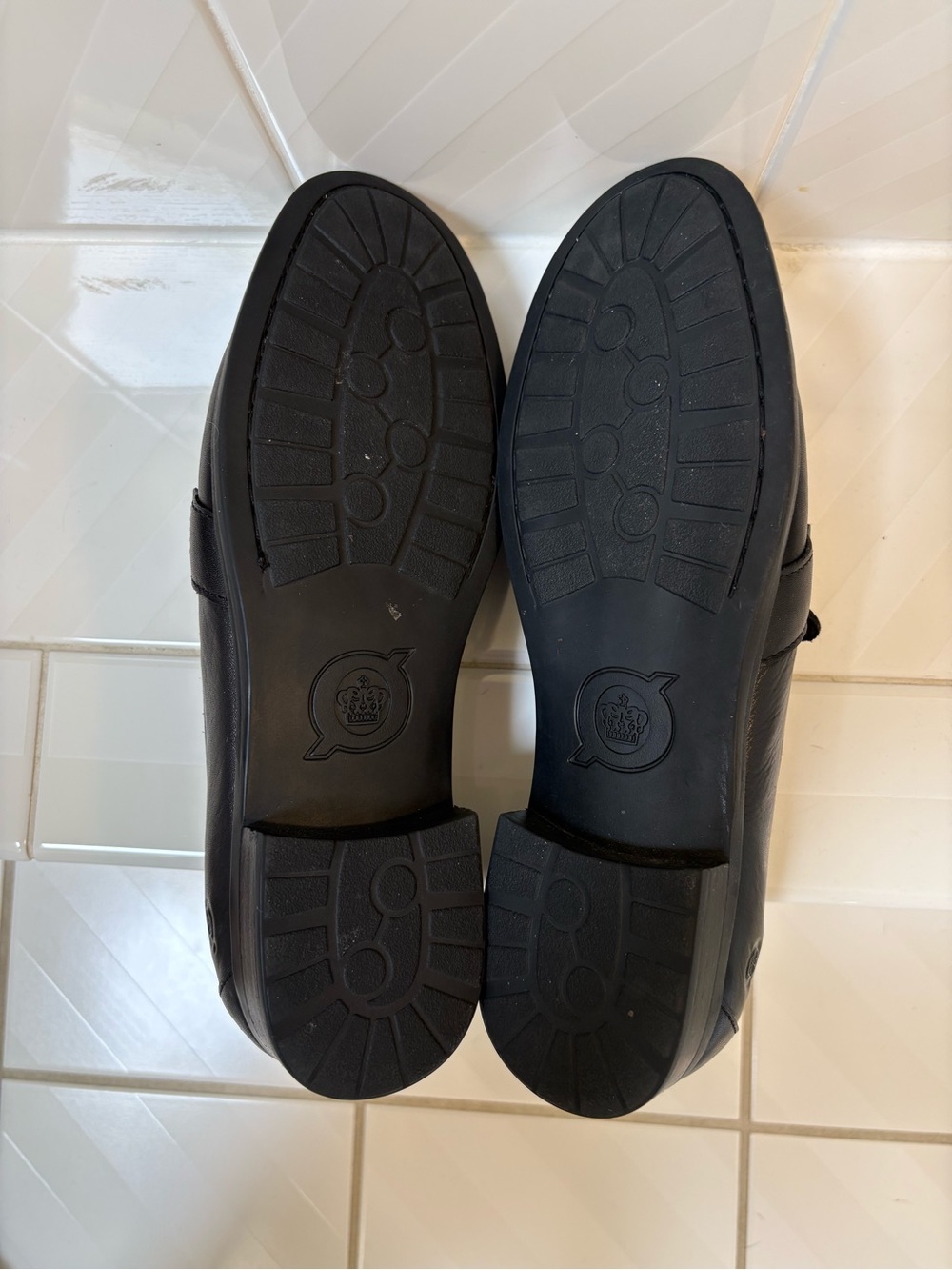 Born Caley Black Leather Loafer with Gold Knot Bit Accent - Picture 7 of 10